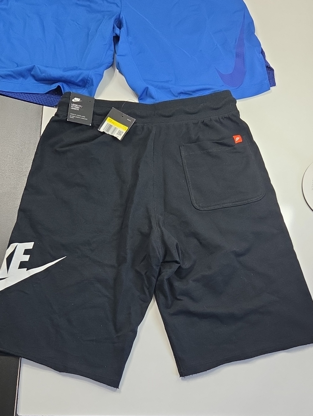 Lot Of 2 Nike- NWT Black Sweat Shorts And Dri-fit Blue Athletic Shorts - Picture 3 of 16